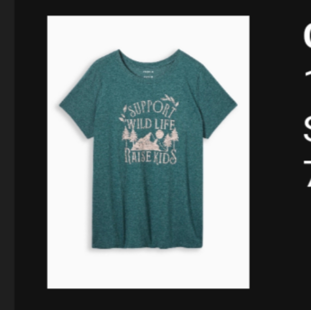 Torrid support wildlife tee